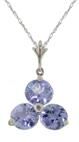 0.75 Carat 14K Solid Yellow Gold Hue Of Passion Tanzanite Necklace