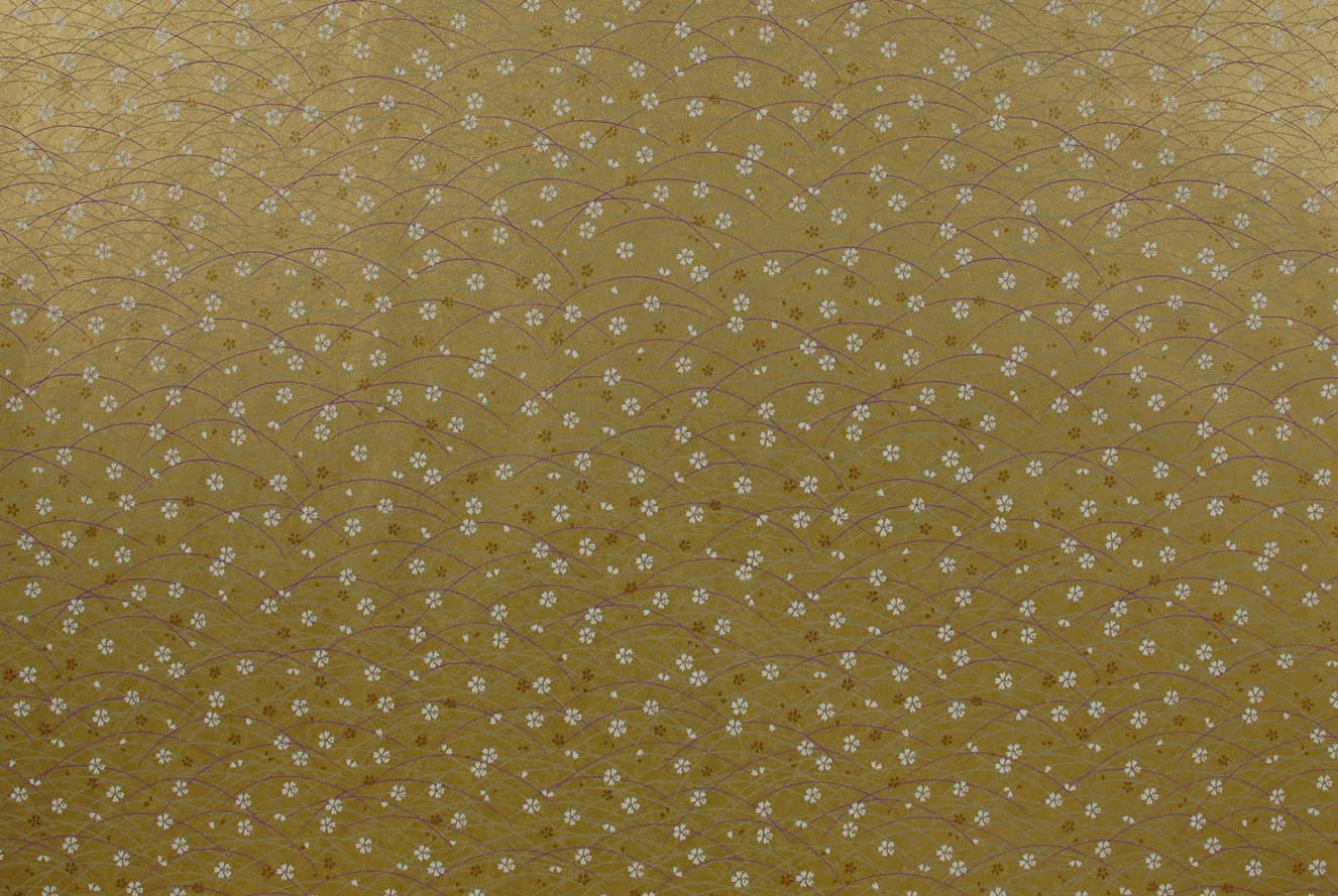 Chiyogami Grasses on Gold