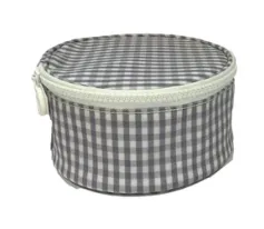 Coated Canvas Gingham Jewelry Round