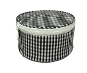 Coated Canvas Gingham Jewelry Round