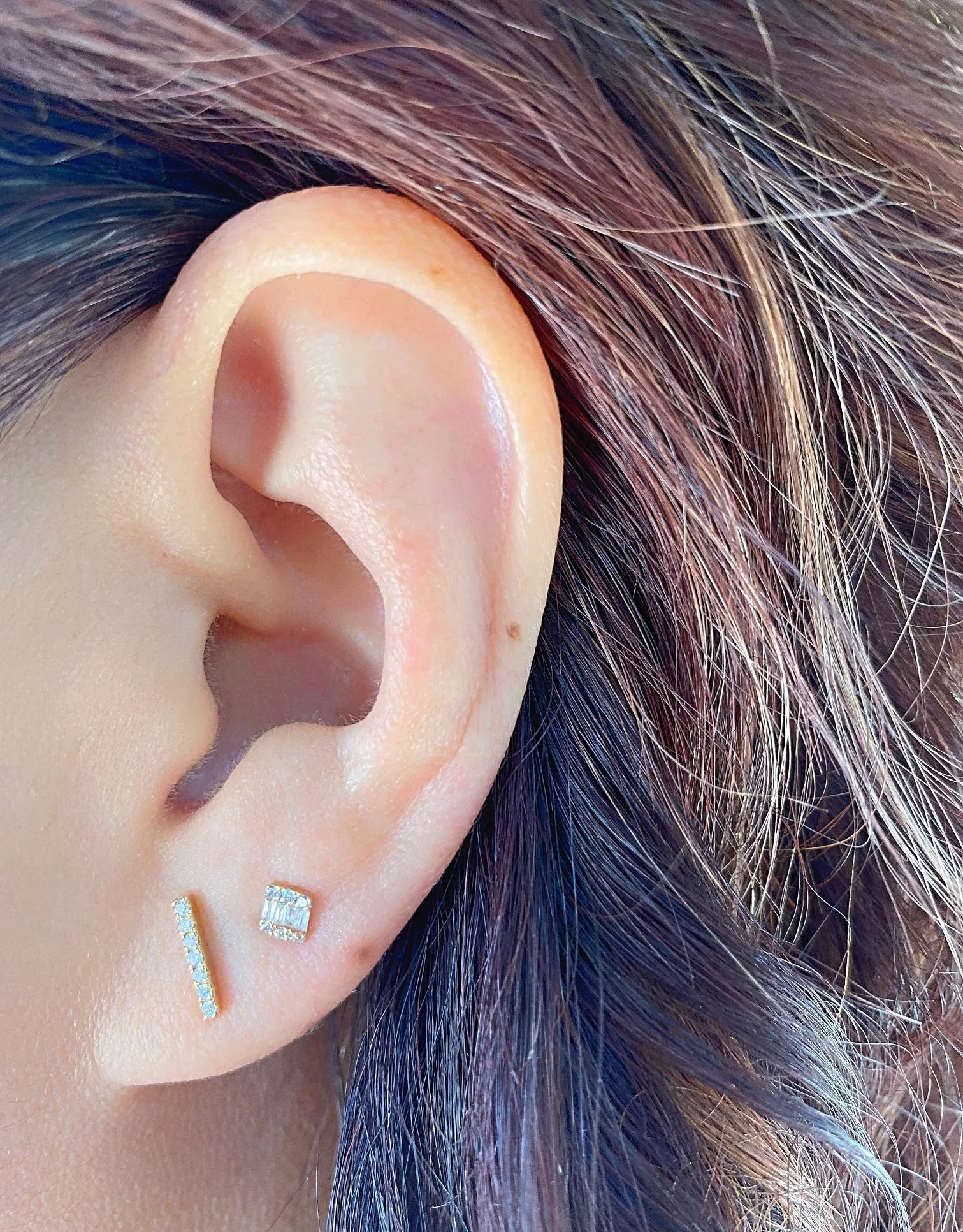 Diamond Bar Studs