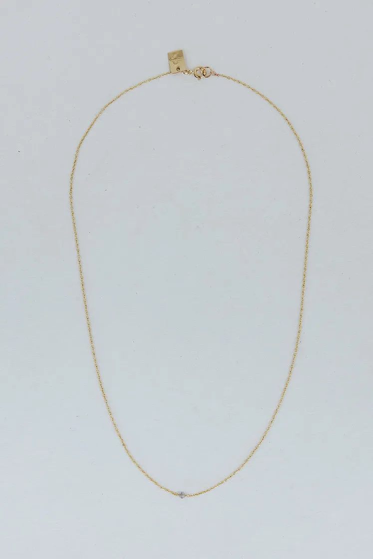 Diamond in the Rough Solitaire Necklace - Round