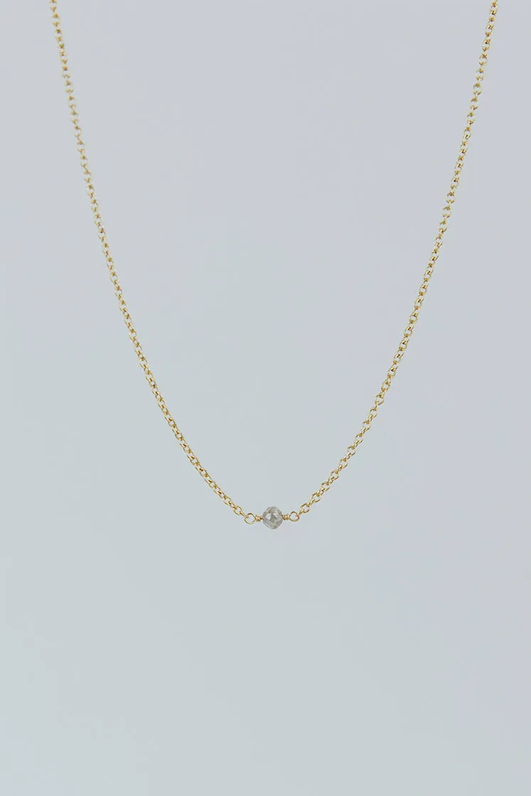 Diamond in the Rough Solitaire Necklace - Round