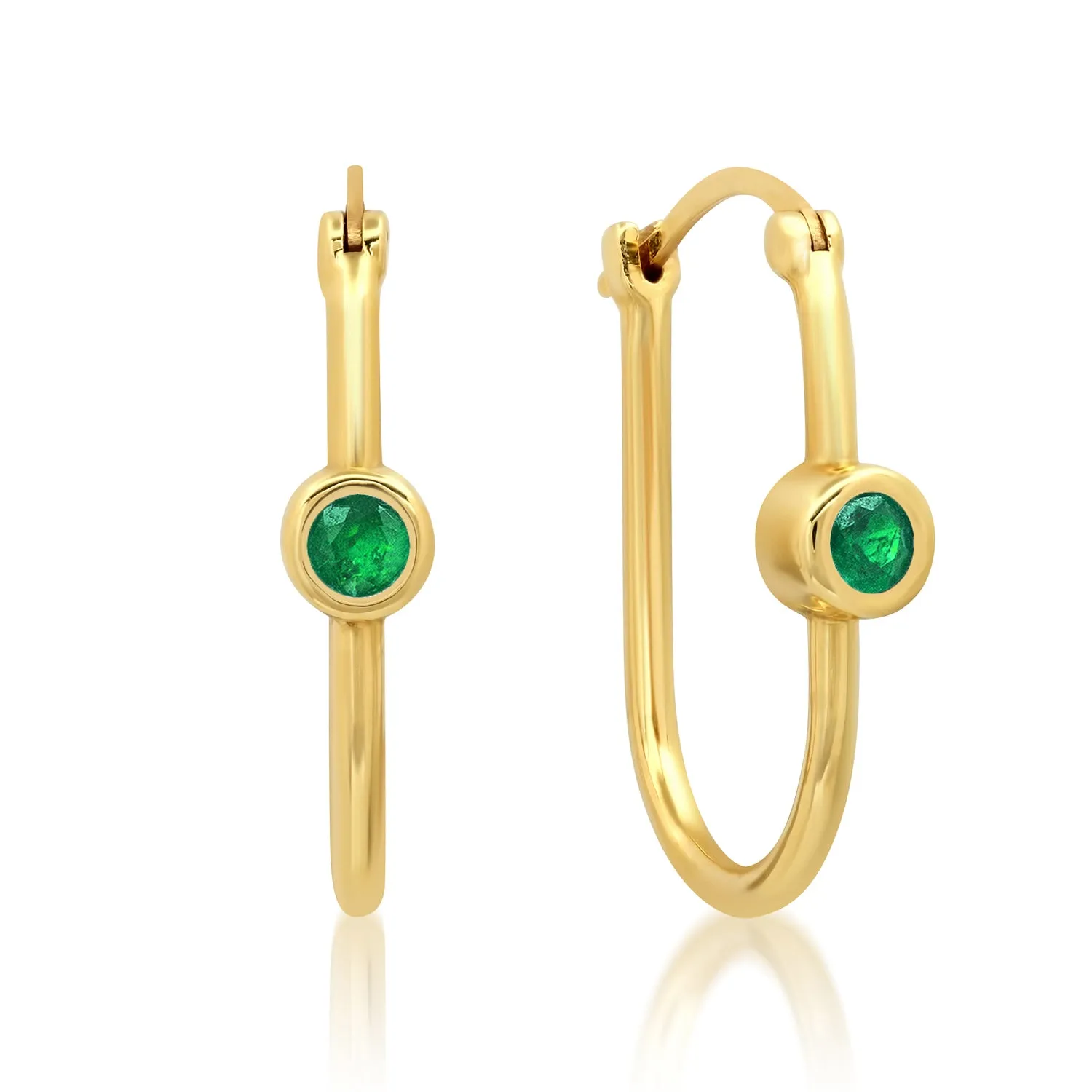Emerald Elongated Earring