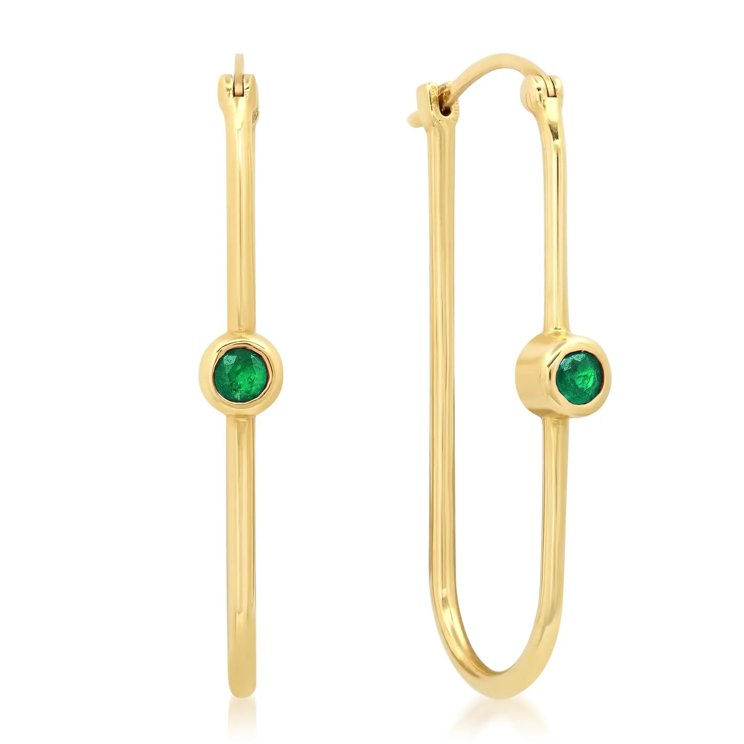 Emerald Elongated Earring
