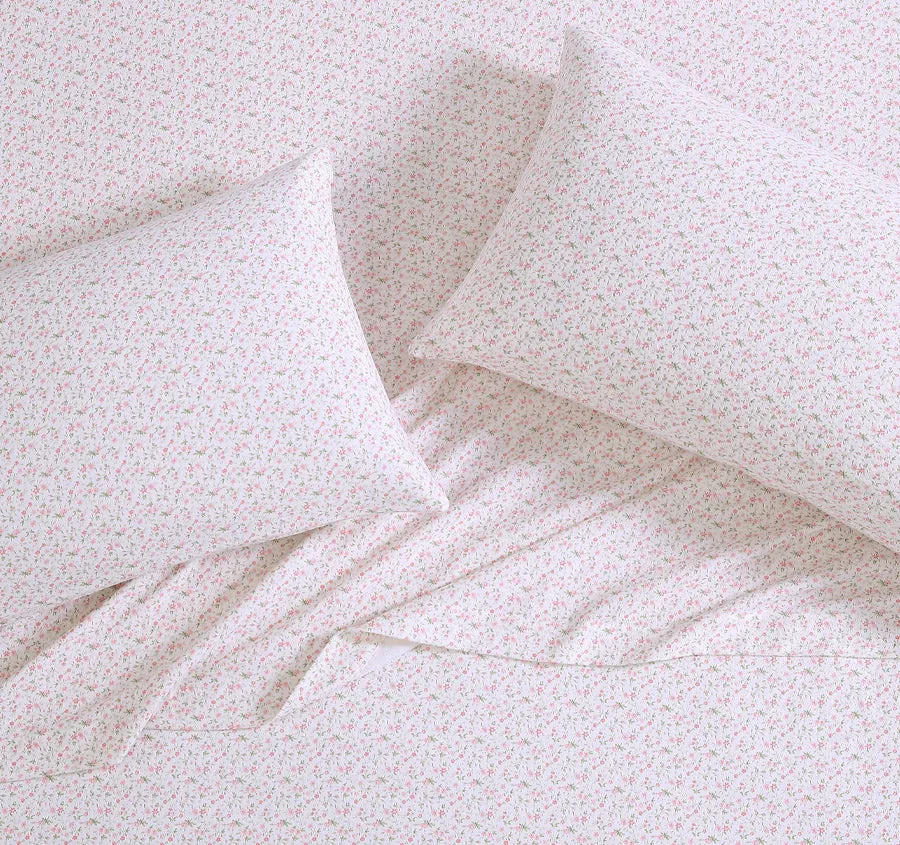 Evie Flannelette Sheet Set Range Soft Pink