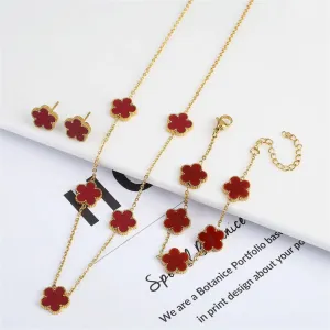 Golden Petals Jewelry Set