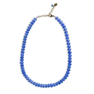 Hydrangea Blue Chalcedony Gemstone Necklace