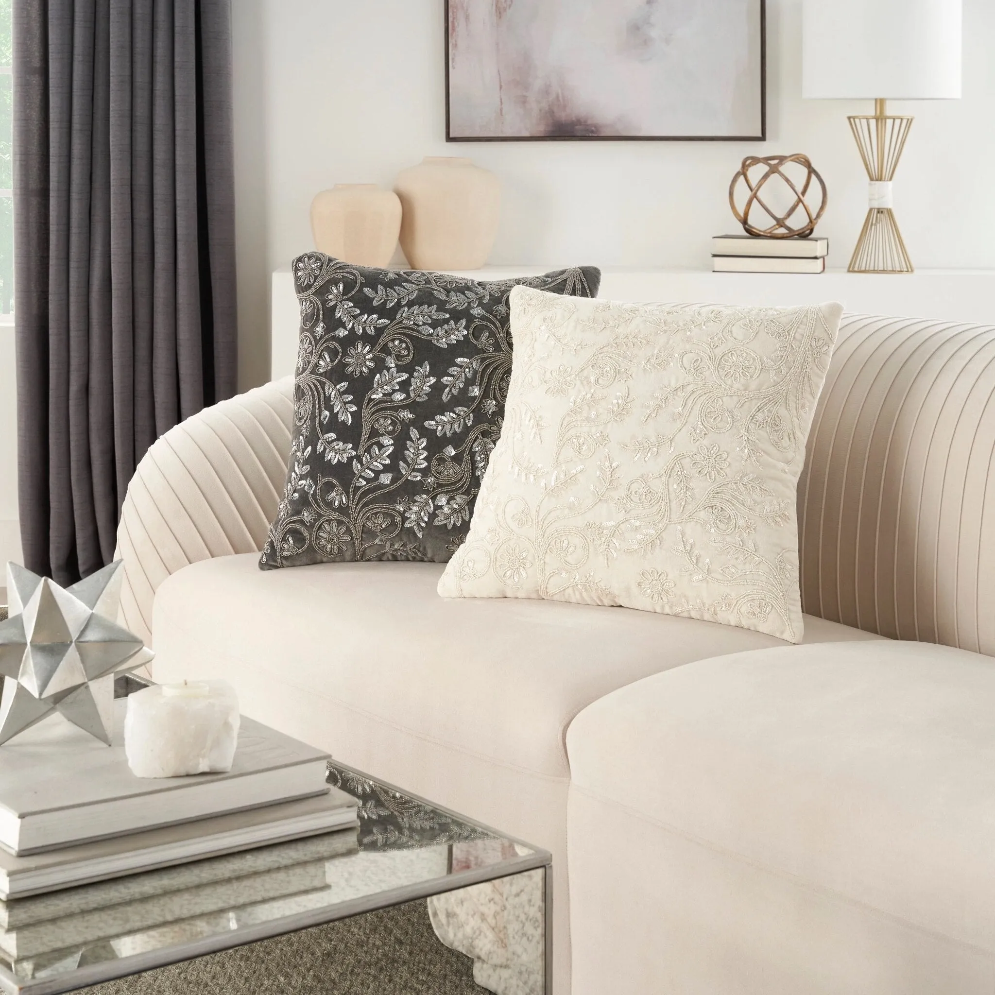 Luminescence Z1610 Cotton Throw Pillow