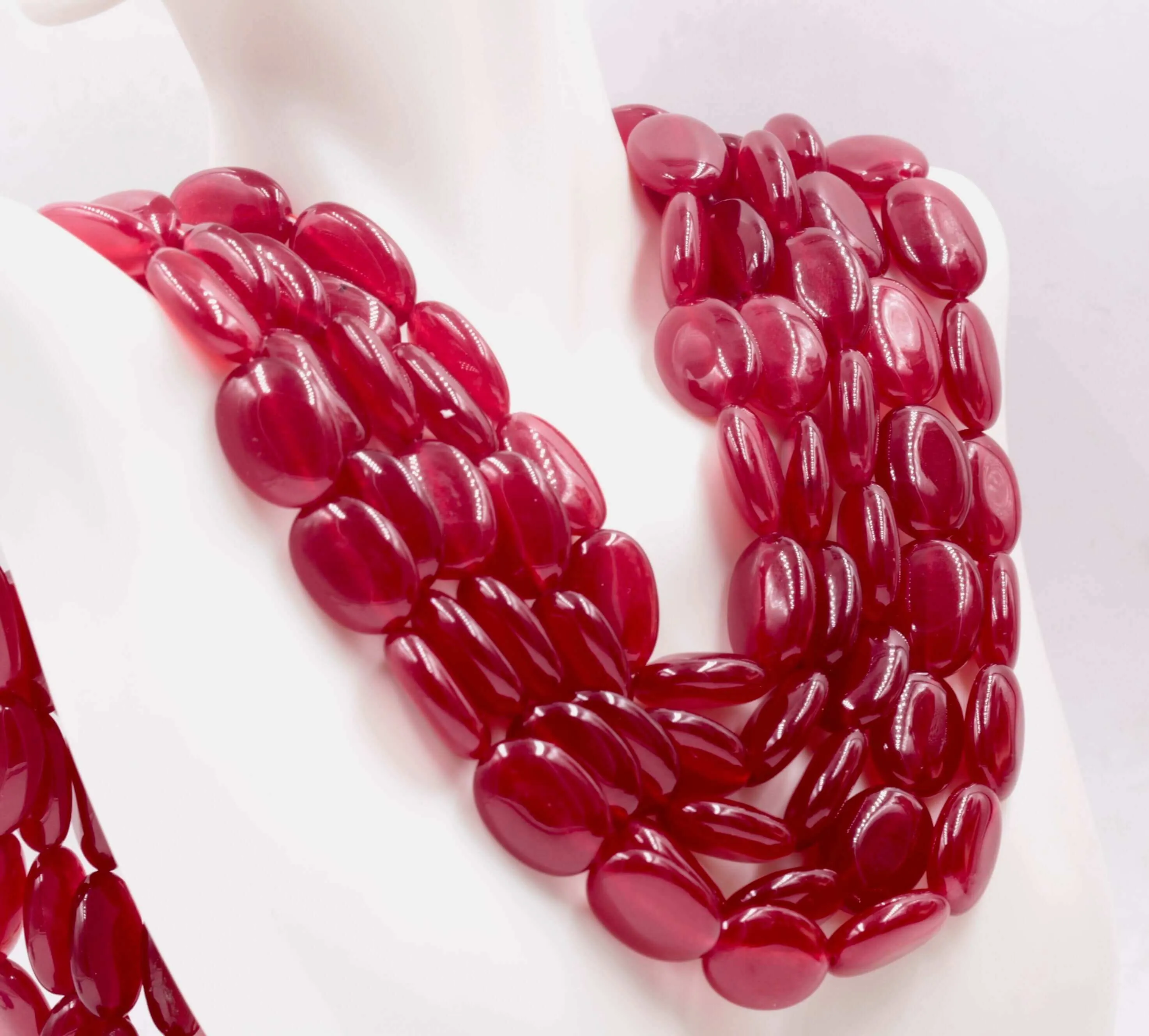 Natural Ruby Quartz Necklace Red Quartz Necklace Ruby Red Quartz Beads Red Quartz Gemstone Ruby Quartz Necklace  SKU: 114345,114346