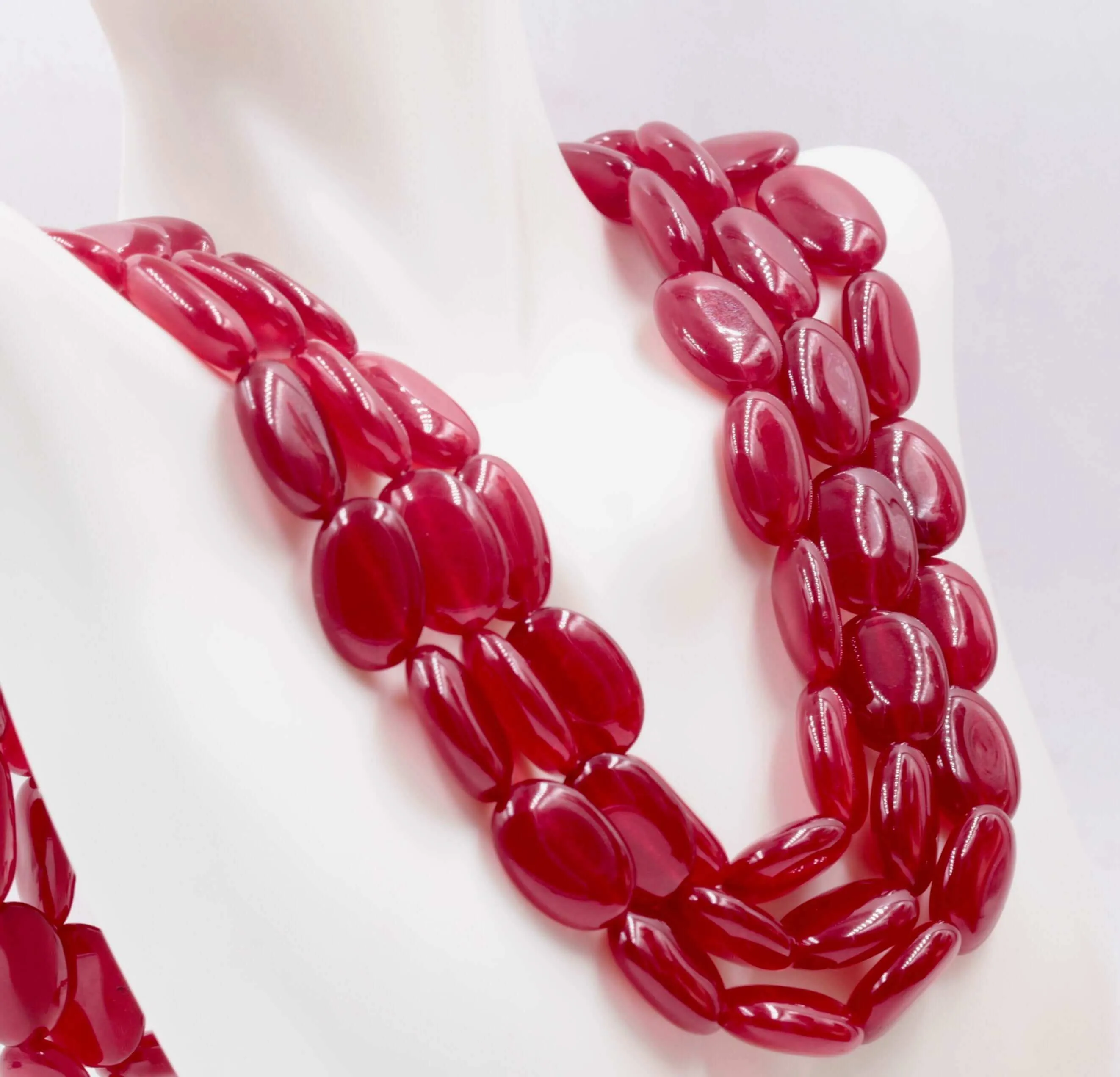 Natural Ruby Quartz Necklace Red Quartz Necklace Ruby Red Quartz Beads Red Quartz Gemstone Ruby Quartz Necklace  SKU: 114345,114346