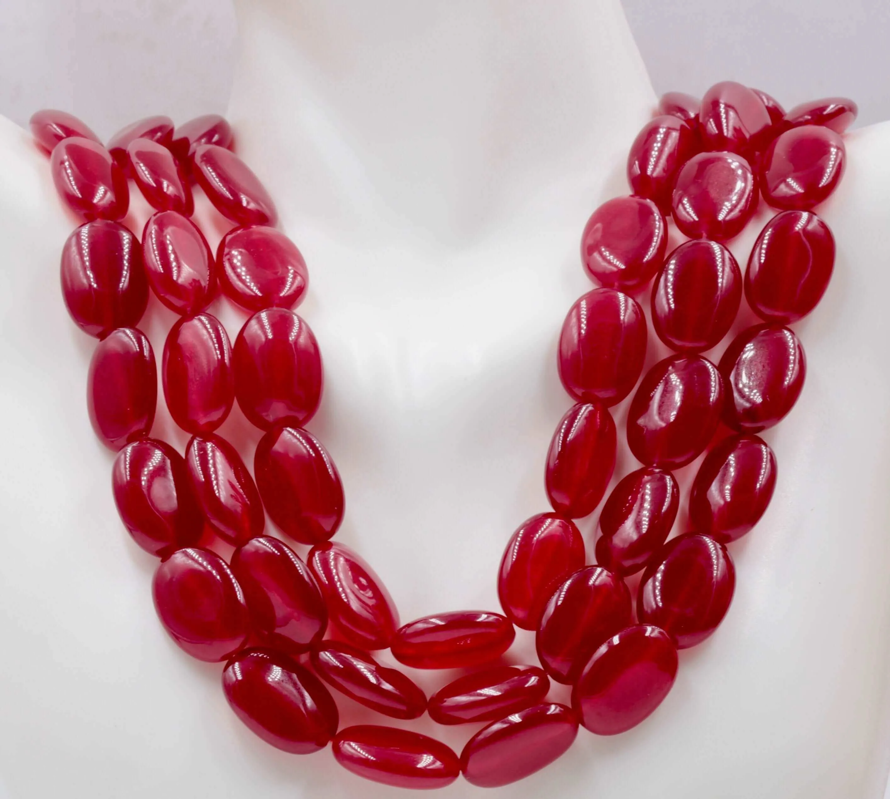 Natural Ruby Quartz Necklace Red Quartz Necklace Ruby Red Quartz Beads Red Quartz Gemstone Ruby Quartz Necklace  SKU: 114345,114346