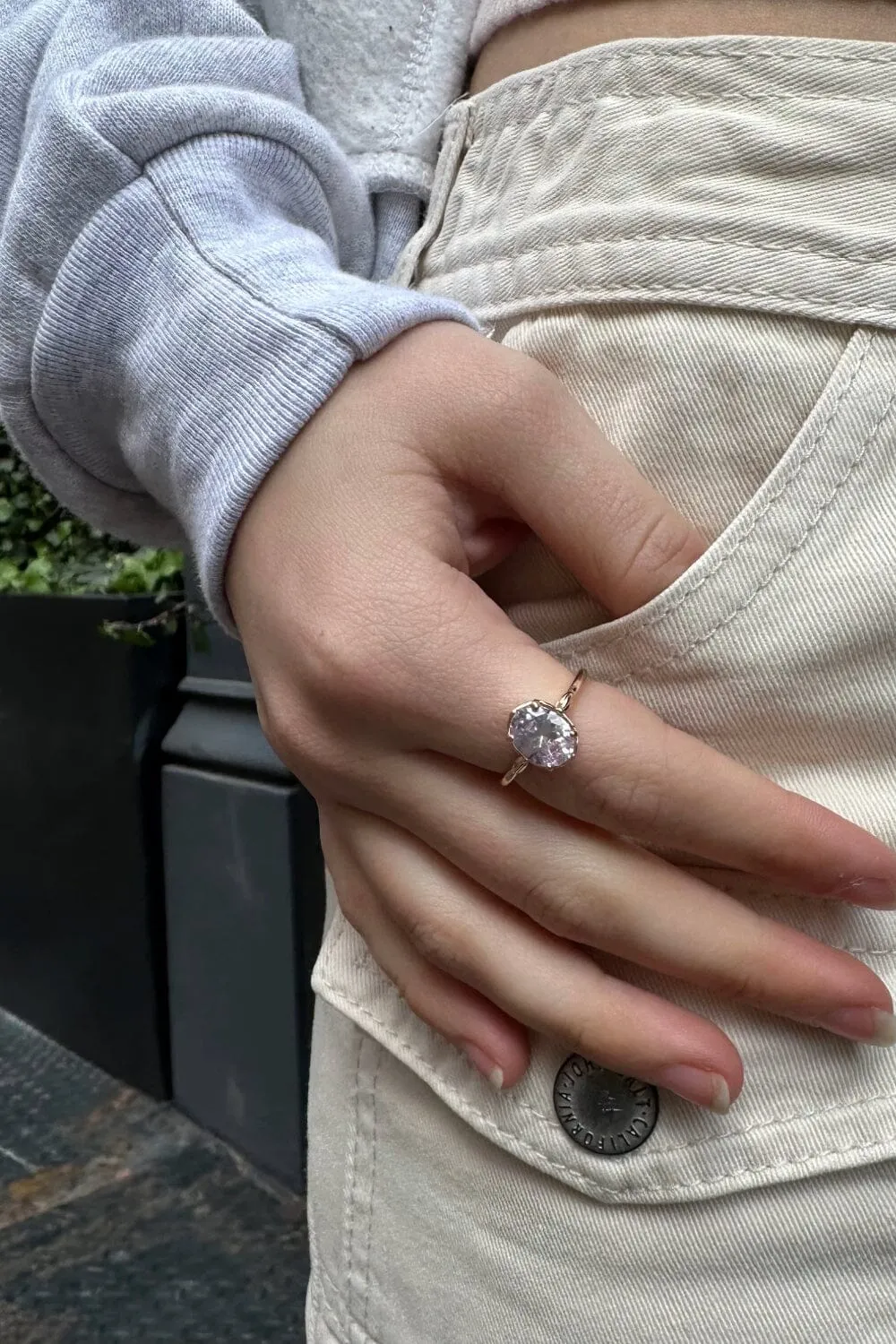 Opal Diamond Ring