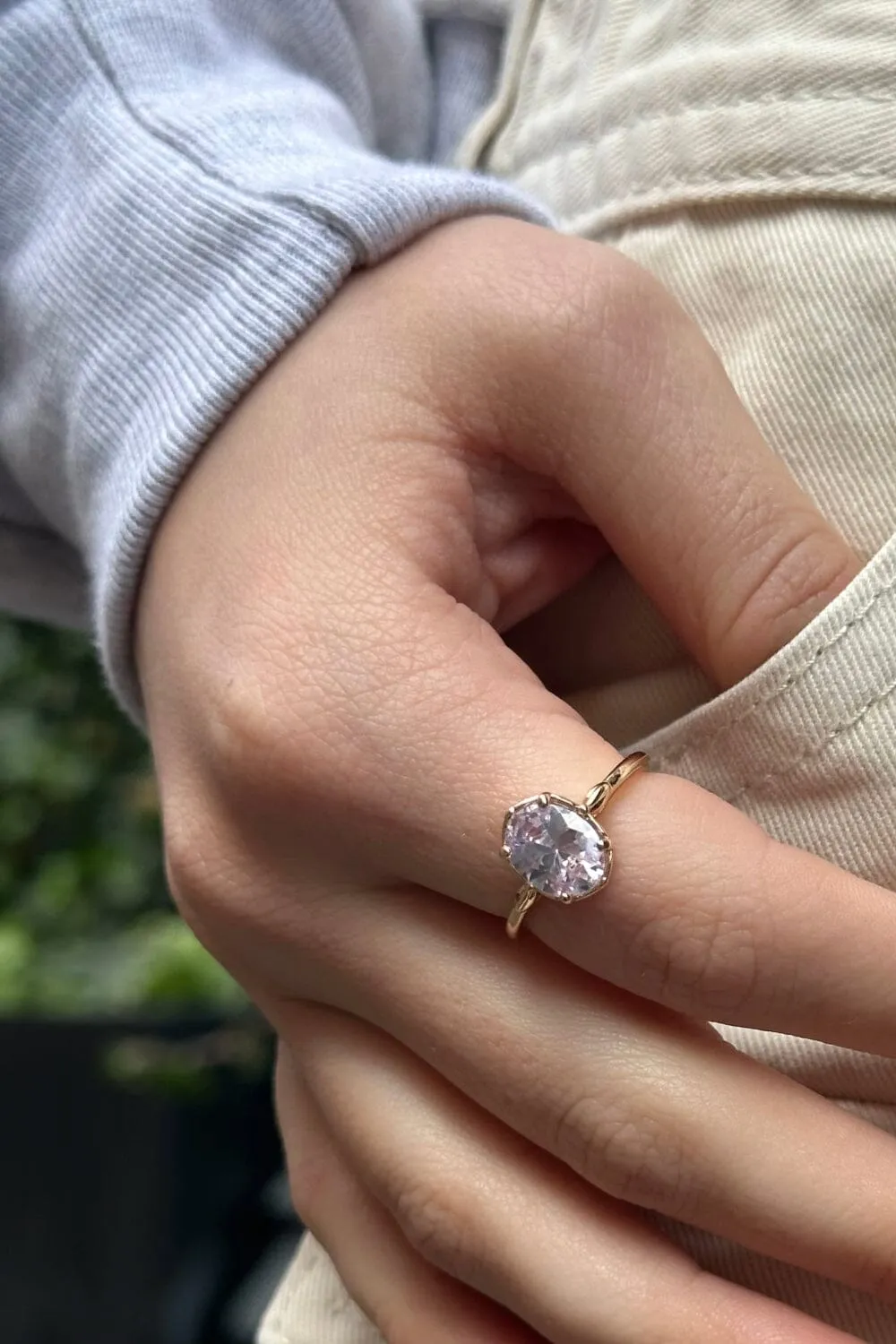Opal Diamond Ring