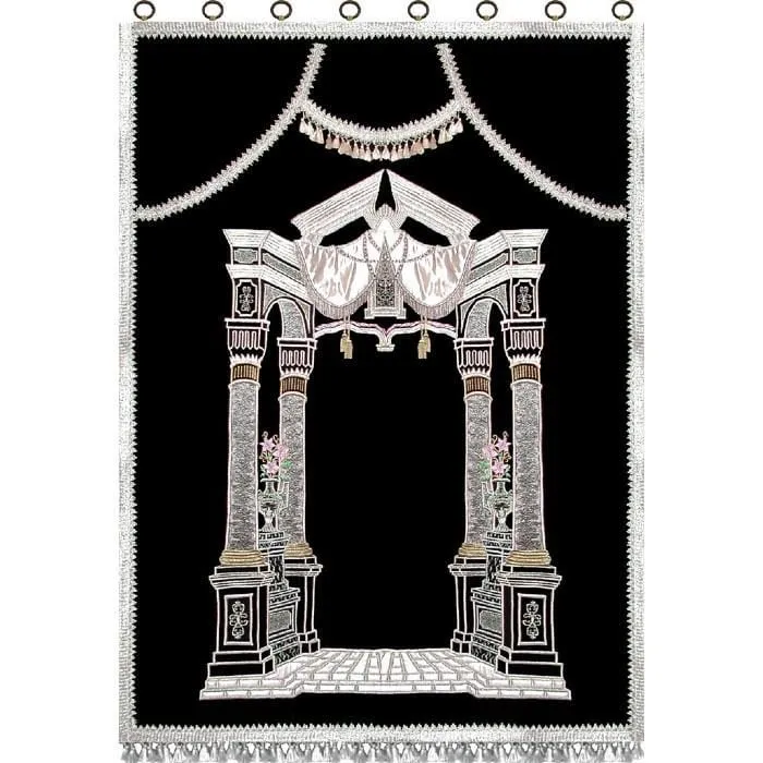 Parochet Of Vilna Gate In Silver Embroidery