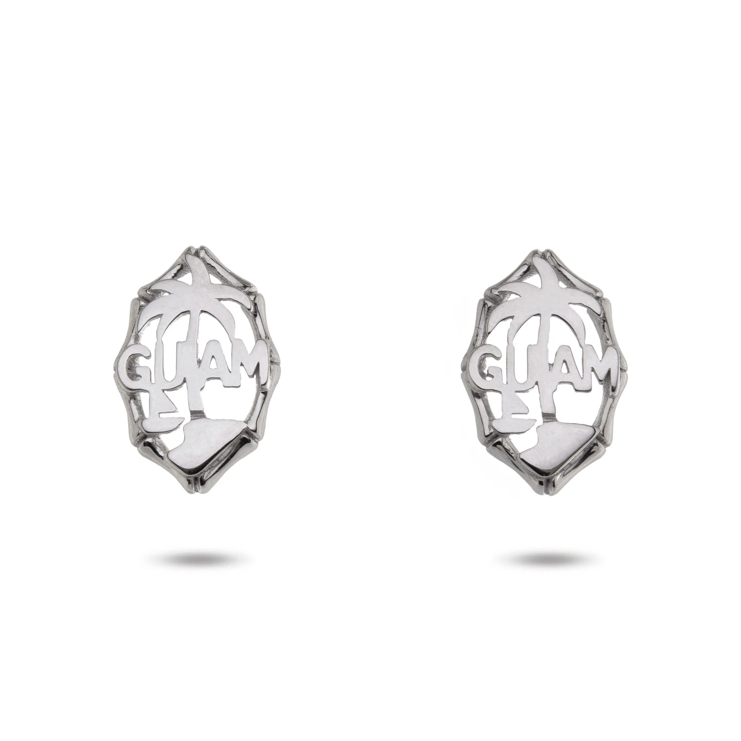Silver Guam Seal Earrings | Open