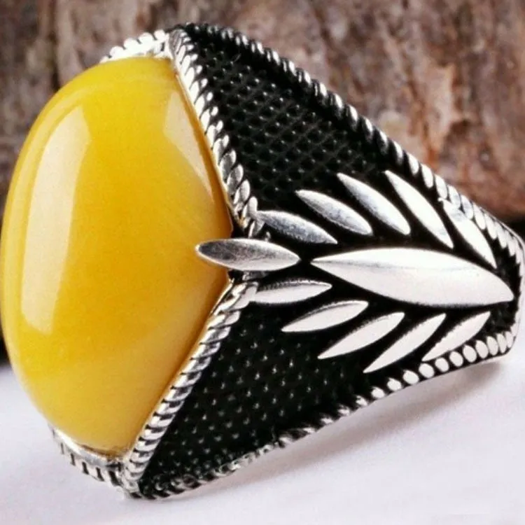 TEEK - Various Fashion Simulated Ambers Stone Rings
